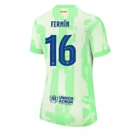 Camisa de Futebol Barcelona Fermin Lopez #16 Equipamento Alternativo Mulheres 2024-25 Manga Curta